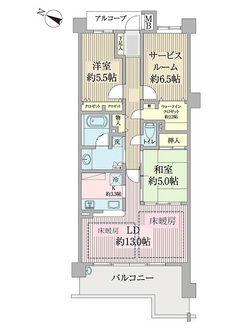 デュオステーション東松戸Ｉ番館の間取図
