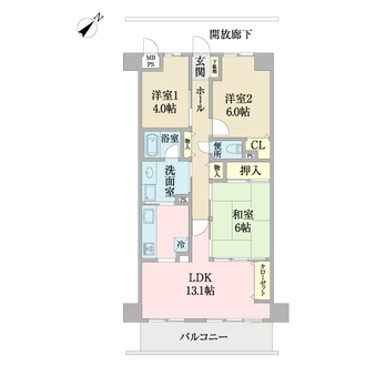 エクレール西船橋の間取図
