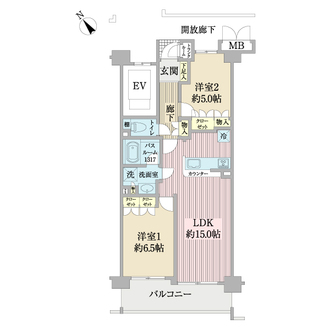 ルモン本八幡の間取図