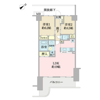 アリーナコースト弐番街の間取図