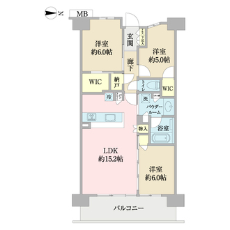 アクアステージグランアルト越谷レイクタウンの間取図