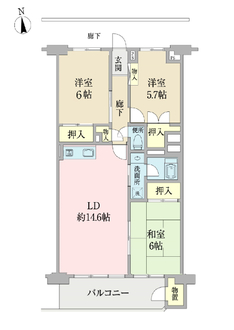 新松戸ハイツの間取図