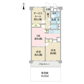 南幸第２ＫＳマンション 　A棟の間取図