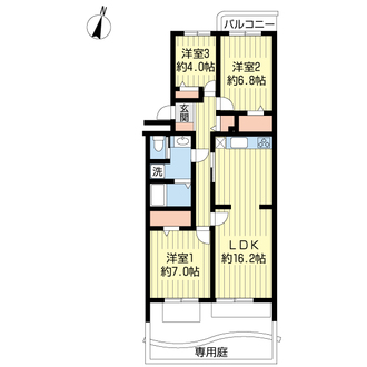 みずきが丘住宅団地 20-11号棟の間取図