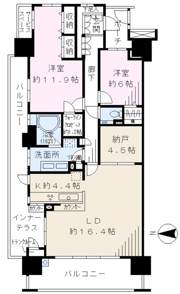 東京フロンティアシティアーバンフォート　ウエストブロックの間取図