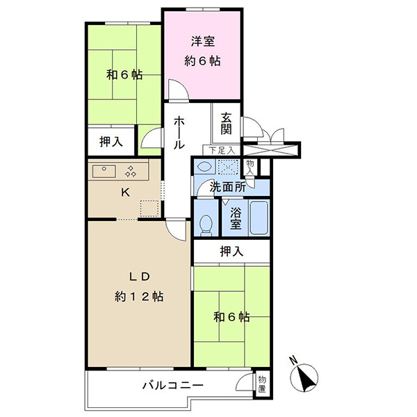 津田沼グリーンハイツ８号棟の間取図