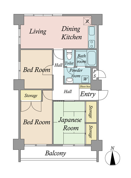 ニューハイツ中川の間取図
