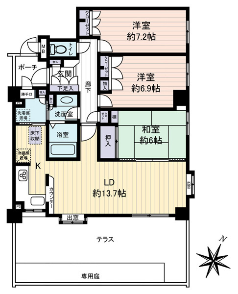 オーベル大宮桜木町の間取図