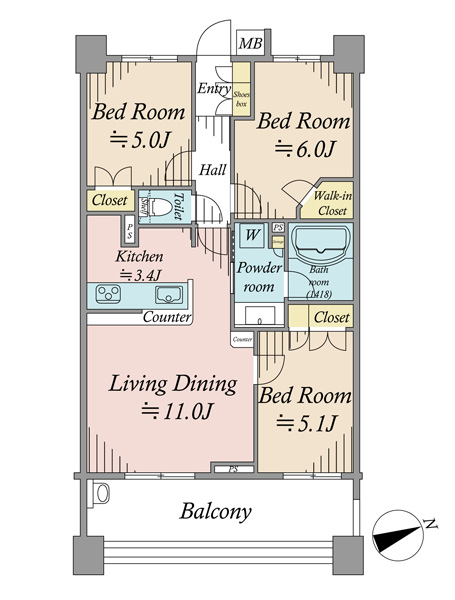 アデニウム町屋の間取図