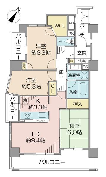 レクセルマンション南行徳の間取図