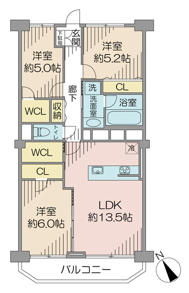 西船橋ハイムの間取図