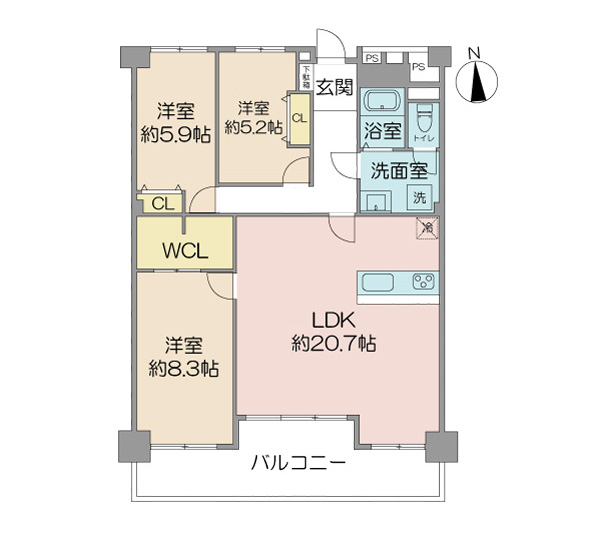 ふなばしハイツの間取図