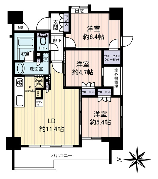 レーヴリーズ西新井の間取図