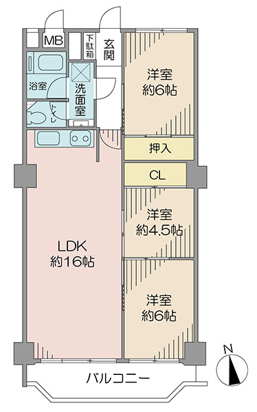 市川国府台マンションの間取図