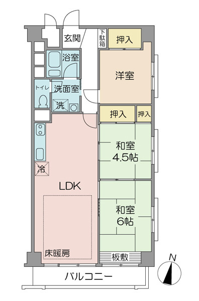 西船橋第２ファミリーマンションの間取図