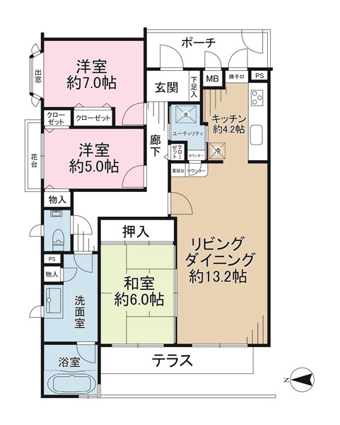 クリオ鎌倉七里ガ浜の間取図