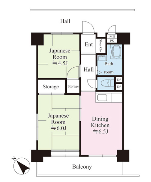 砧フラワーマンションの間取図