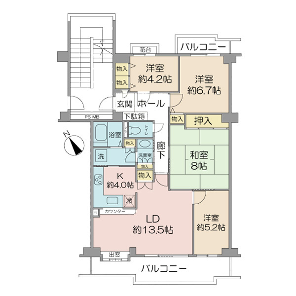 谷津パークタウンの間取図