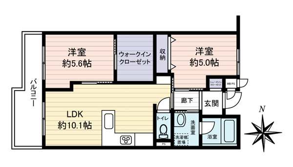 グリーンパーク水元Ｖパークサイドの間取図