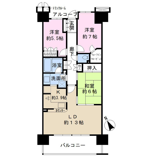 コロンブスシティの間取図