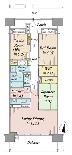 コスモ川口ツインフォルムシティビューの間取図