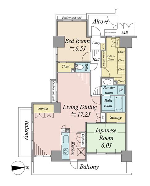 ナイスアーバン国立大学通りの間取図