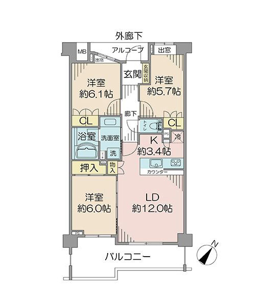 コンフォート・パレス薬園台の間取図