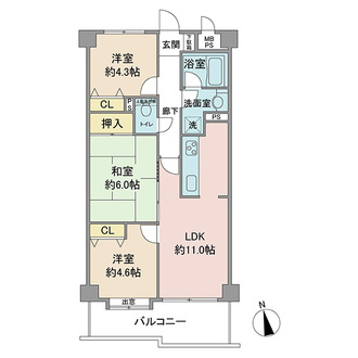 ライオンズガーデンつきみ野東の間取図