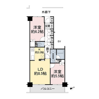藤和シティコープ松戸ＩＩの間取図