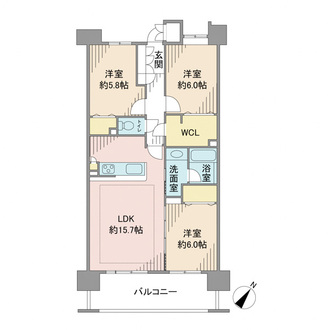 ベイステージ横浜４３２の間取図