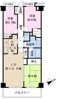 ゼファー船橋薬円台パークグランデの間取図