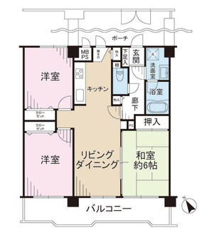 クリオ戸塚参番館の間取図