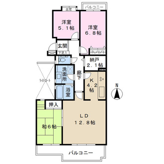 稲毛スカイタウン５号館の間取図