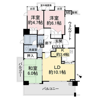 藤和シティホームズ新八柱リフィーネの間取図
