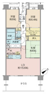 クレストフォルム市川ウッドスクエアの間取図