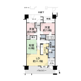 オーベルグランディオ新松戸の間取図