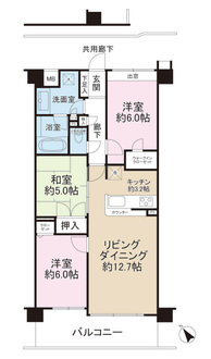 レーベンリヴァーレシンフォニーヒルズの間取図