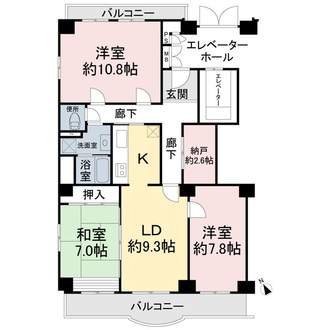 サンライトパストラル六番街の間取図