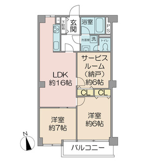 吉祥寺マンションの間取図