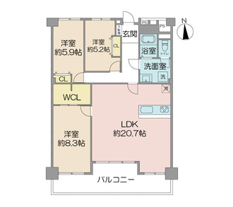 ふなばしハイツの間取図