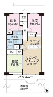 鎌倉ロジュマンＡ棟の間取図