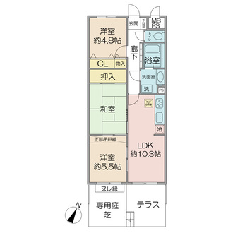 ライオンズマンション船橋飯山満台二番館の間取図