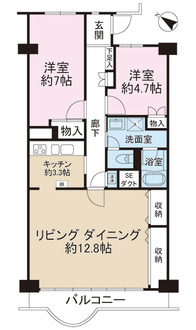鎌倉ロジュマンＡ棟の間取図