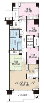 グランドメゾン東戸塚２番館の間取図