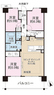ル・サンク戸塚ブランシエラの間取図