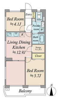 東久パレス赤塚の間取図