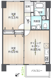 北砂四丁目住宅の間取図