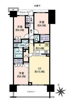 オーベルグランディオ千住大橋の間取図