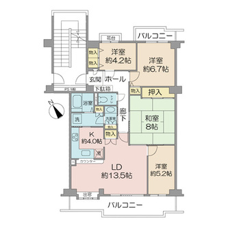 谷津パークタウンの間取図