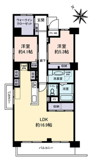 コープ野村梅島の間取図